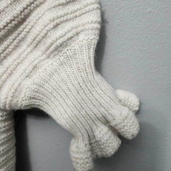 Madewell Women's ruffle neck pullover sweater merino wool blend size S … - Picture 4 of 8